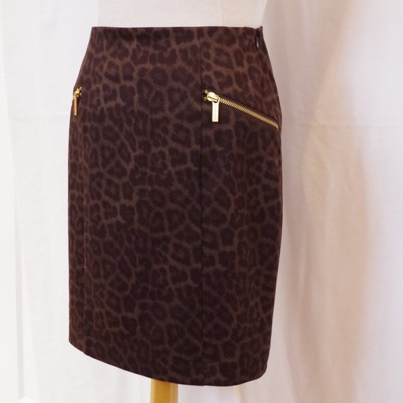 MICHAEL Michael Kors Ponte Knit Animal Print Pencil Skirt- Sz. 2 - Picture 3 of 7